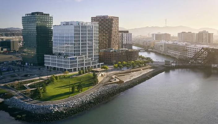 Mission Rock waterfront development aerial view